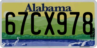 AL license plate 67CX978