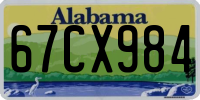 AL license plate 67CX984