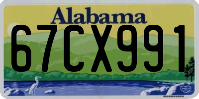 AL license plate 67CX991