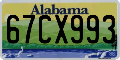 AL license plate 67CX993