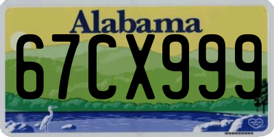 AL license plate 67CX999