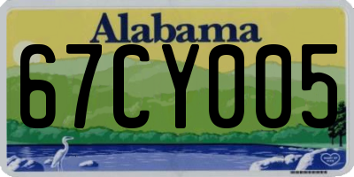 AL license plate 67CY005