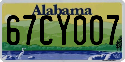 AL license plate 67CY007