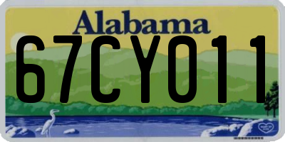 AL license plate 67CY011