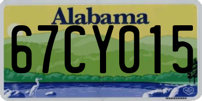 AL license plate 67CY015