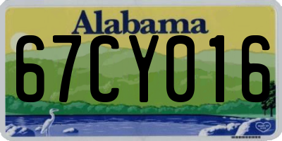 AL license plate 67CY016