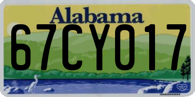 AL license plate 67CY017