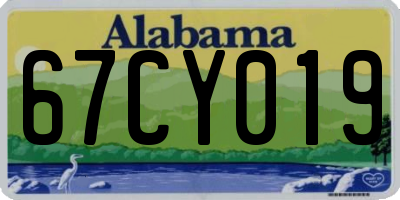 AL license plate 67CY019