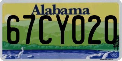 AL license plate 67CY020