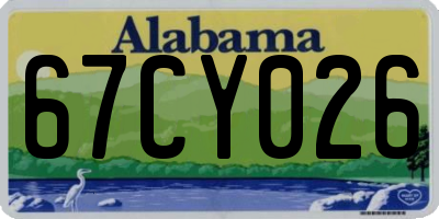 AL license plate 67CY026