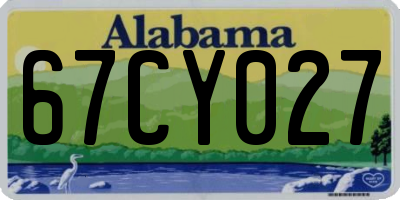 AL license plate 67CY027