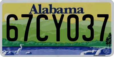 AL license plate 67CY037