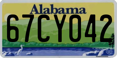 AL license plate 67CY042
