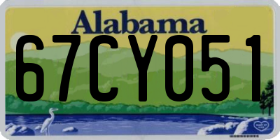 AL license plate 67CY051