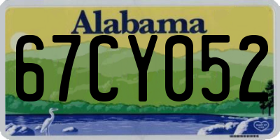 AL license plate 67CY052