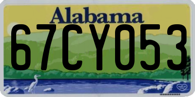 AL license plate 67CY053