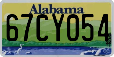 AL license plate 67CY054