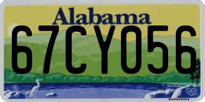 AL license plate 67CY056