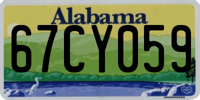 AL license plate 67CY059