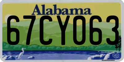 AL license plate 67CY063