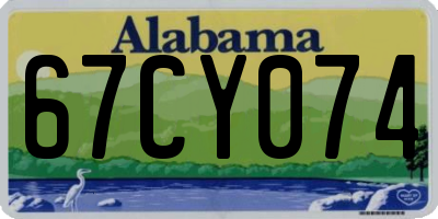 AL license plate 67CY074