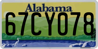 AL license plate 67CY078