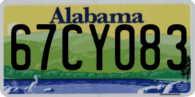 AL license plate 67CY083