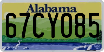 AL license plate 67CY085
