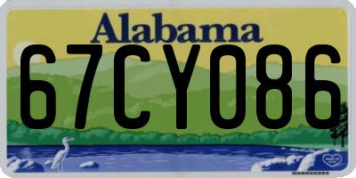 AL license plate 67CY086