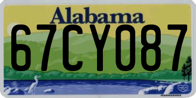 AL license plate 67CY087