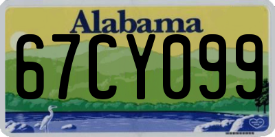 AL license plate 67CY099