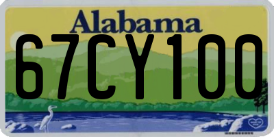 AL license plate 67CY100
