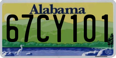 AL license plate 67CY101