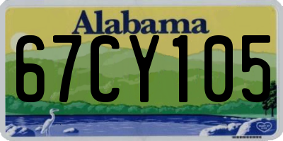 AL license plate 67CY105