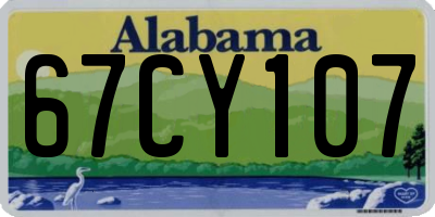 AL license plate 67CY107