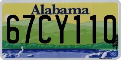 AL license plate 67CY110
