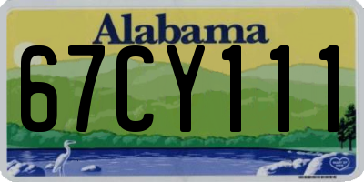 AL license plate 67CY111
