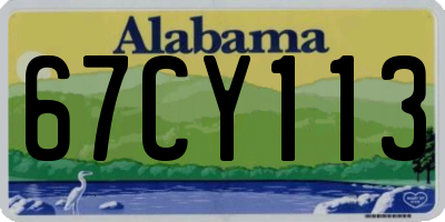 AL license plate 67CY113