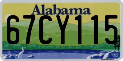 AL license plate 67CY115