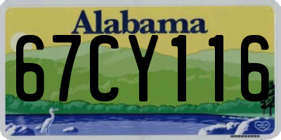 AL license plate 67CY116