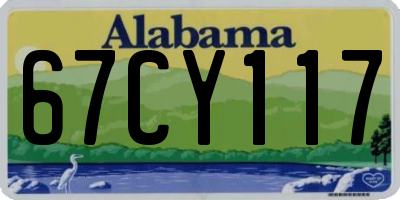 AL license plate 67CY117