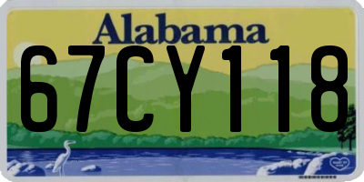 AL license plate 67CY118