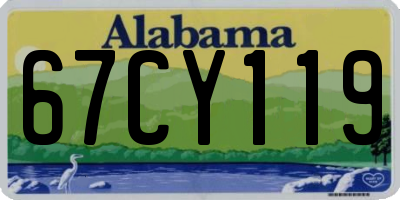 AL license plate 67CY119
