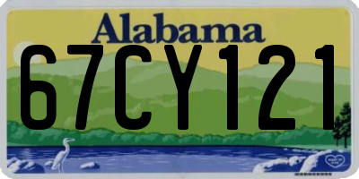 AL license plate 67CY121