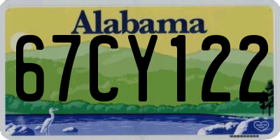 AL license plate 67CY122