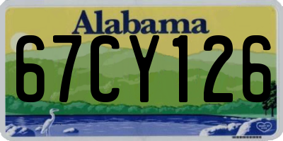 AL license plate 67CY126