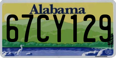 AL license plate 67CY129