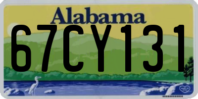 AL license plate 67CY131