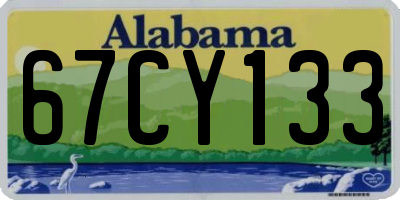 AL license plate 67CY133