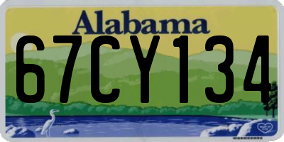 AL license plate 67CY134